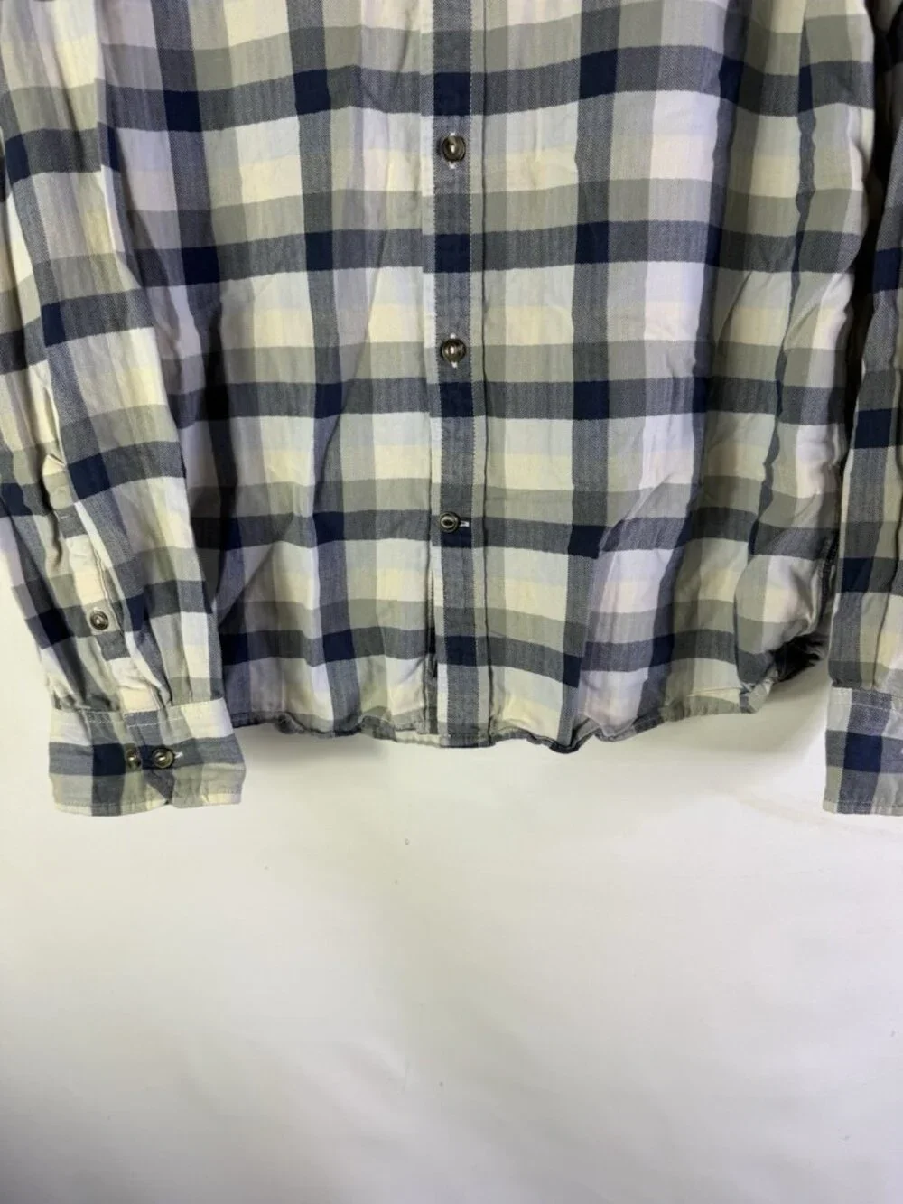 The North Face Button Shirt Rainbow Plaid Spell Out Pocket